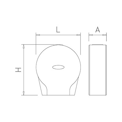 Dispensador de papel higiénico negro mate. Serie Black