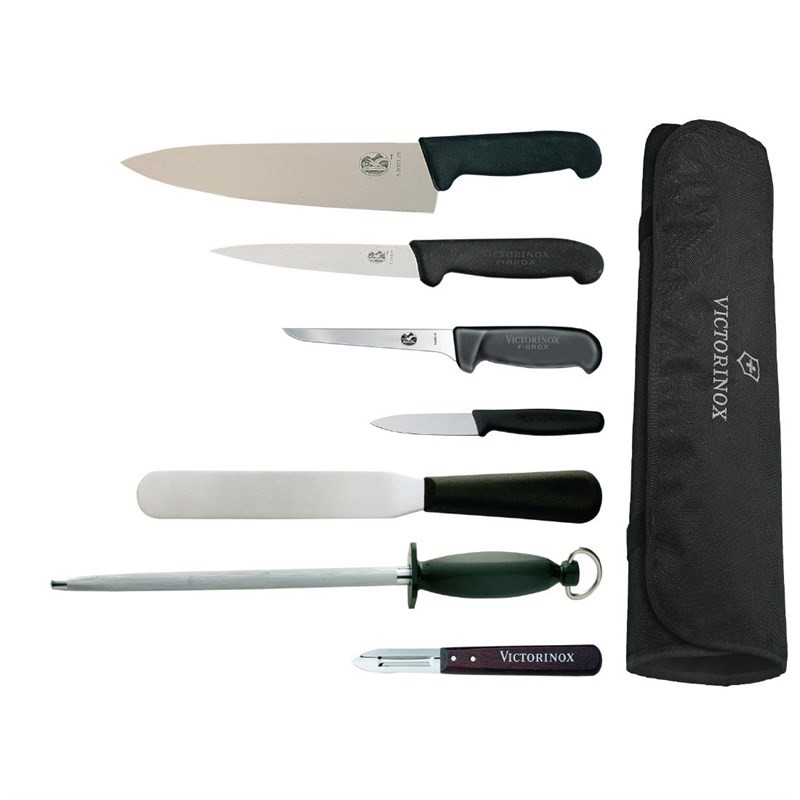 Juego de cuchillos con cuchillo de cocina y estuche 21cm Victorinox f221