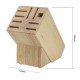 Soporte de madera para cuchillos 9 ranuras Vogue d738