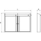 Armario esterilizador de U.V. de 996x120x722 mm