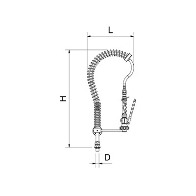 Grifo ducha extra-bajo serie basic