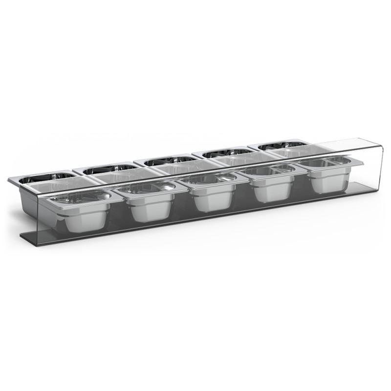 Vitrina cubre-aperitivos modelo BC 1000x112x131 mm