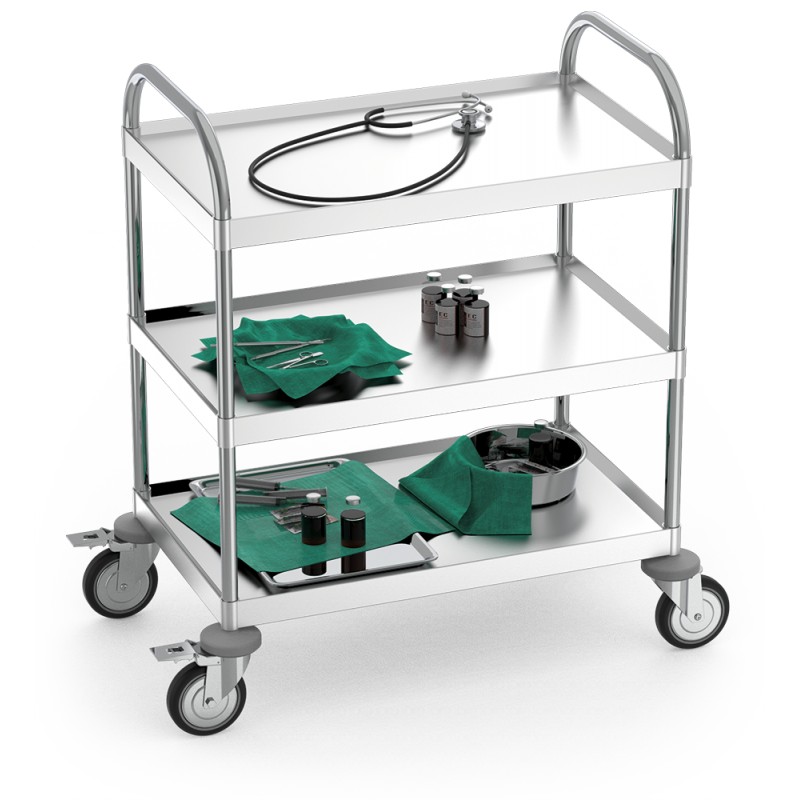 Carro de servicio con 2 entrepaños de 1035x535x97