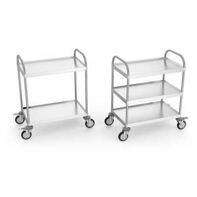 Carro de servicio con 2 entrepaños de 1035x535x97