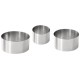 Conjunto de 6 aros de emplatar en acero inox
