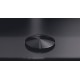 Lavabo rectangular negro de sobre encimera para baño
