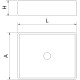 Lavabo rectangular negro de sobre encimera para baño