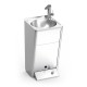 Lavamanos registrable portátil autónomo gran caudal 450x450x850 mm