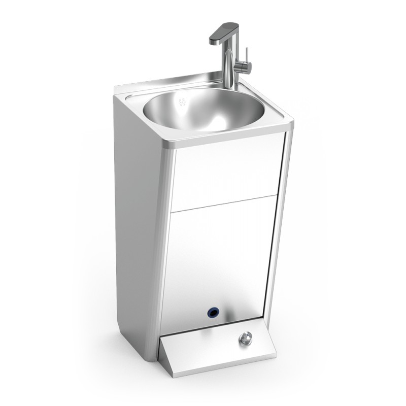 Lavamanos registrable portátil autónomo gran caudal 450x450x850 mm