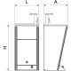 Lavamanos registrable portátil autónomo gran caudal 450x450x850 mm