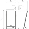 Lavamanos registrable portátil autónomo gran caudal 450x450x850 mm