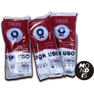 Tenedor plástico reutilizable. Modelo: TEN112