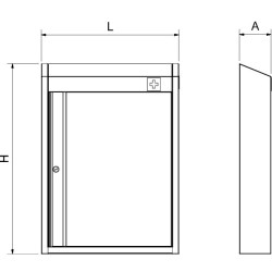 Armario Botiquín de 523x120x722 mm