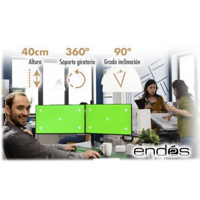 Soporte articulado doble para monitores