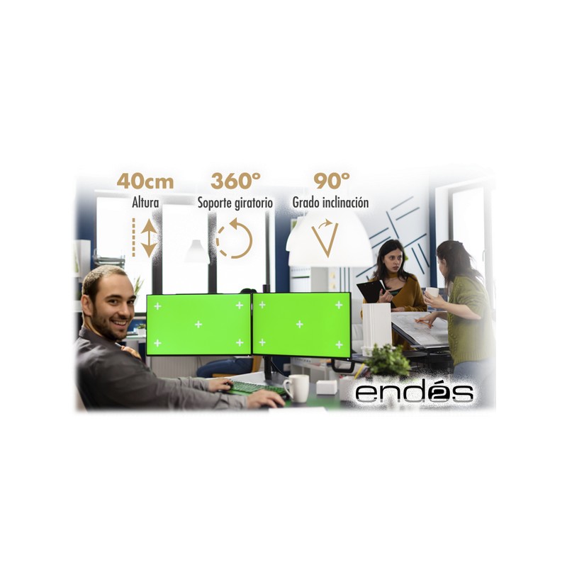 Soporte articulado doble para monitores