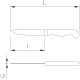 Cuchillo puntilla 100x20x1 mm