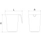 Jarra de leche de acero inoxidable 0,18 lts