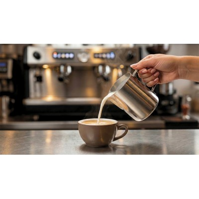 Jarra de leche de acero inoxidable 0,6 lts