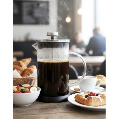 Cafetera de prensa francesa de vidrio borosilicato 600 ml