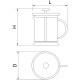 Cafetera de prensa francesa de vidrio borosilicato 600 ml