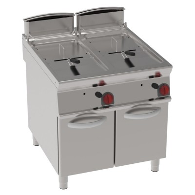 Freidora a gas 25+25 litros sobre soporte 800x900x900 mm - 38,8 Kw