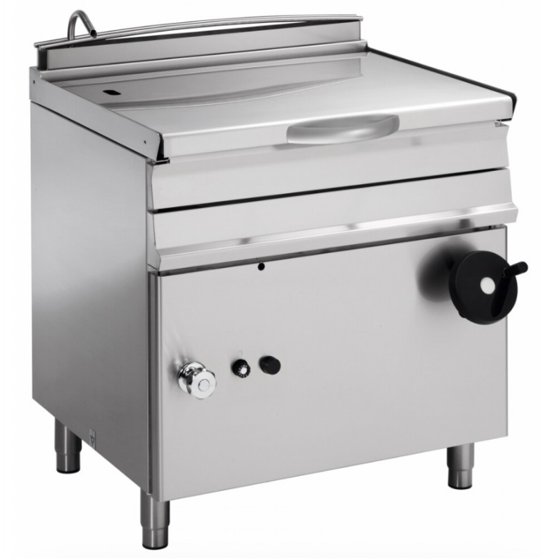 Sarten basculante a gas 50 litros con volante 12 Kw
