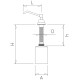 Dosificador de jabón acero inox 300 ml encastrable