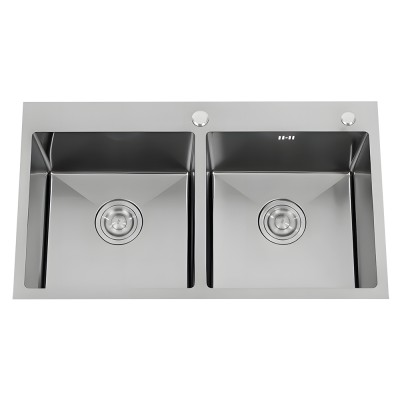 Fregadero 2 cubetas 820x450x220 mm