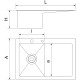 Fregadero 2 cubetas 820x450x220 mm