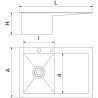 Fregadero 2 cubetas 820x450x220 mm