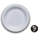 Plato de postre de plástico pp reutilizable 17 cm.. Modelo: PFP902