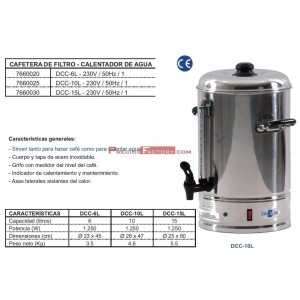 Dispensador de cafe caliente dcc-10l