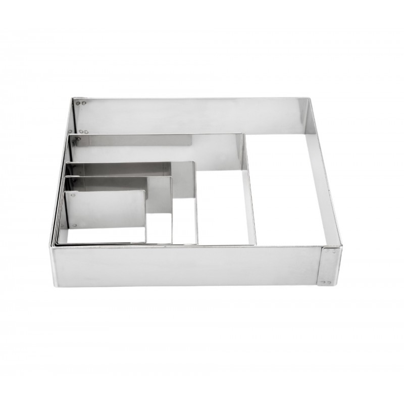 Molde aro cuadrado 20X20 cms. inox. Lacor 68240