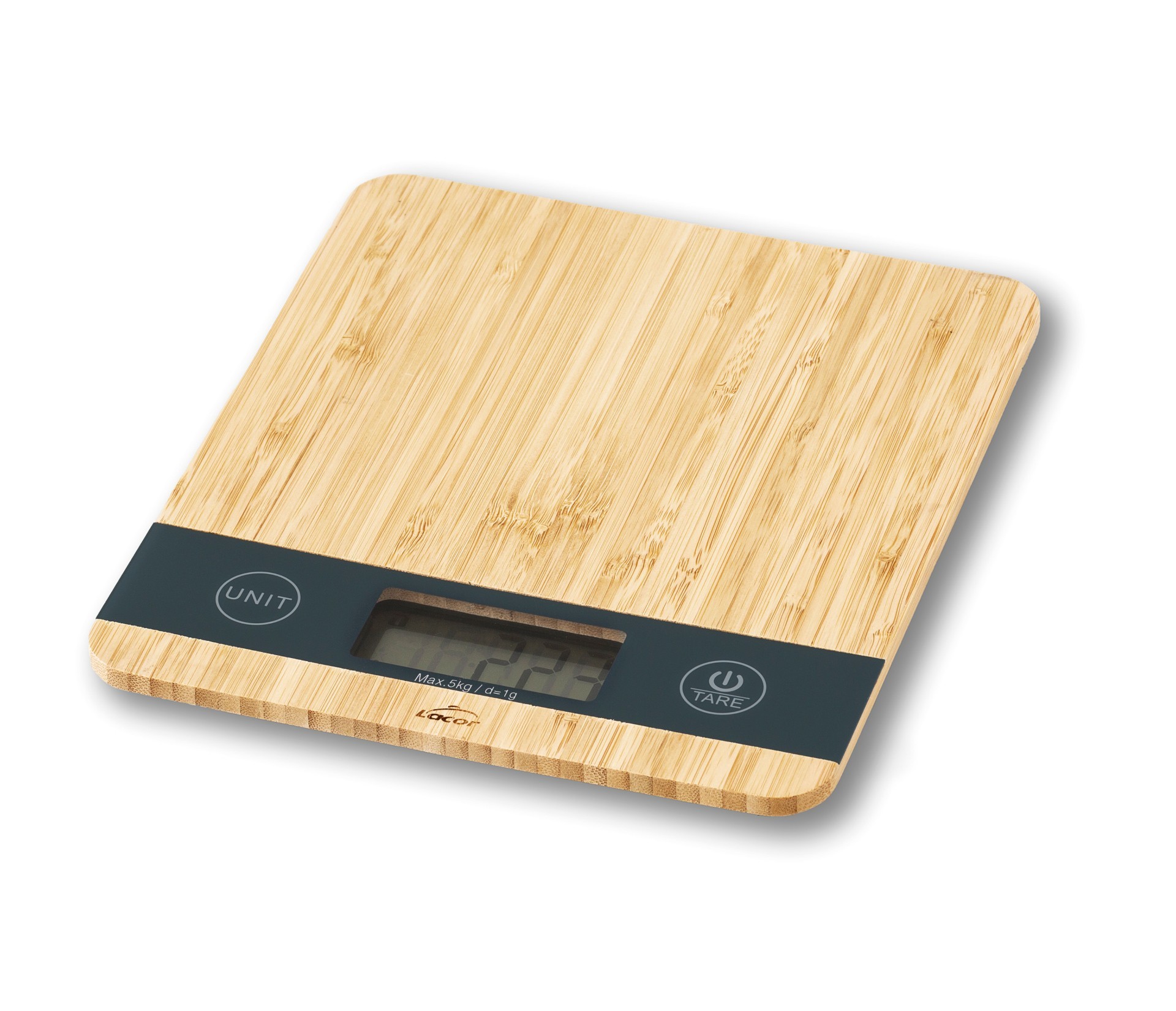Bascula con base bambu 5 kg. Lacor 61712