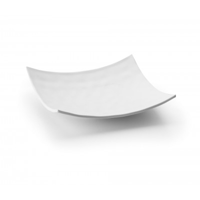 Fuente cuadrada melamina white 19x19x4cm. Lacor 63272
