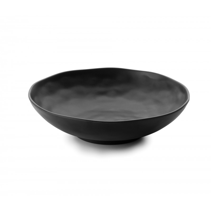 Fuente redonda melamina black D31X8 cm. Lacor 63367