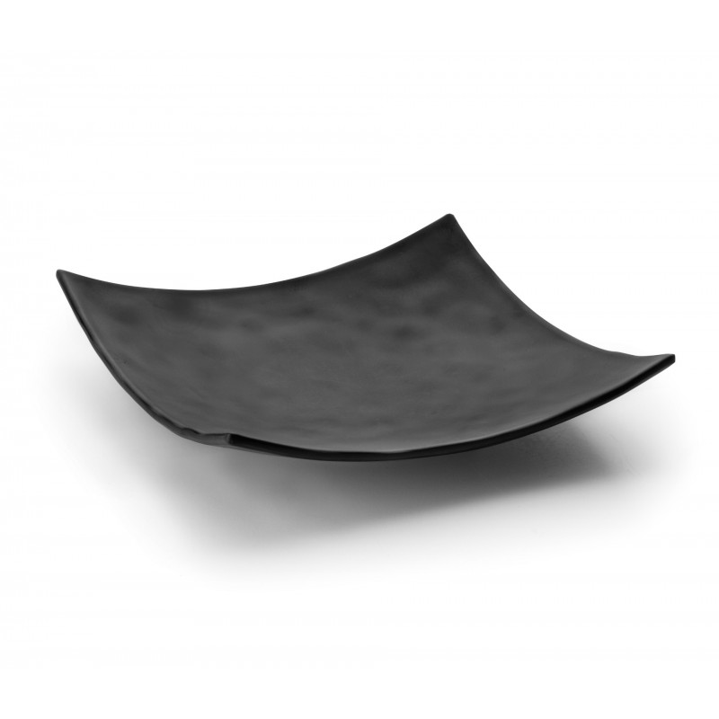 Fuente cuadrada melamina black 19x19x4cm. Lacor 63372