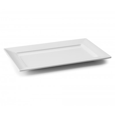 Fuente melamina clasica blanco 30x21x3cm. Lacor 63533