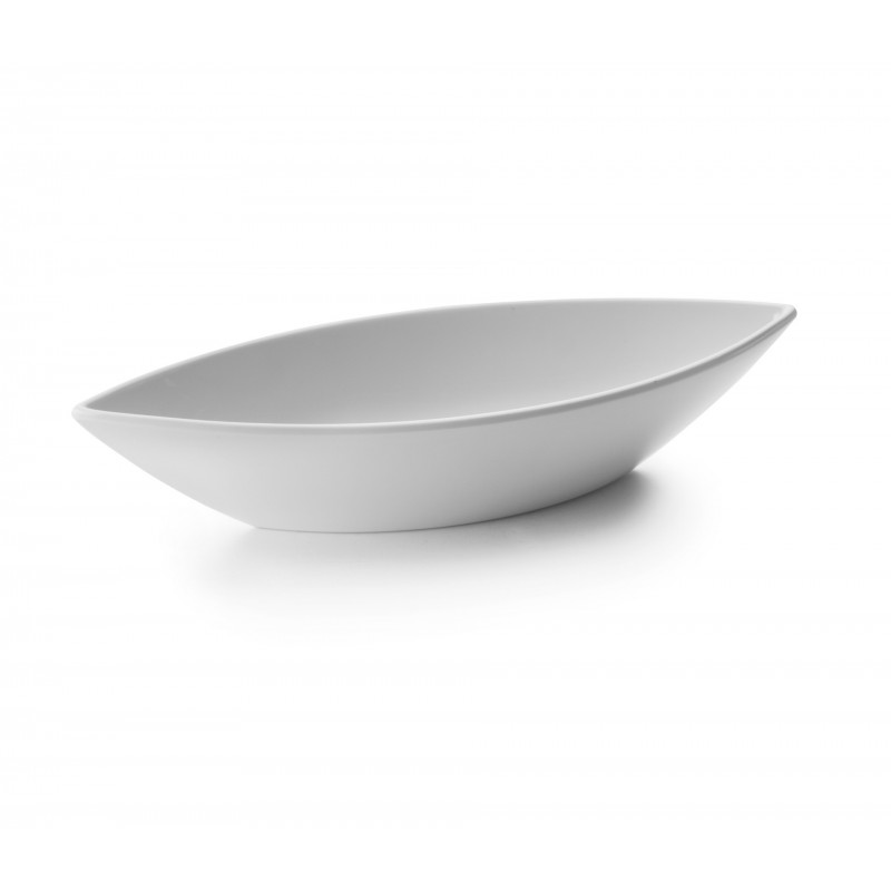 Fuente melam. oval clasica blanco 41X17X8. Lacor 63558