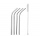 Set 4 pajitas inox 215CM con limpiador. Lacor 63131