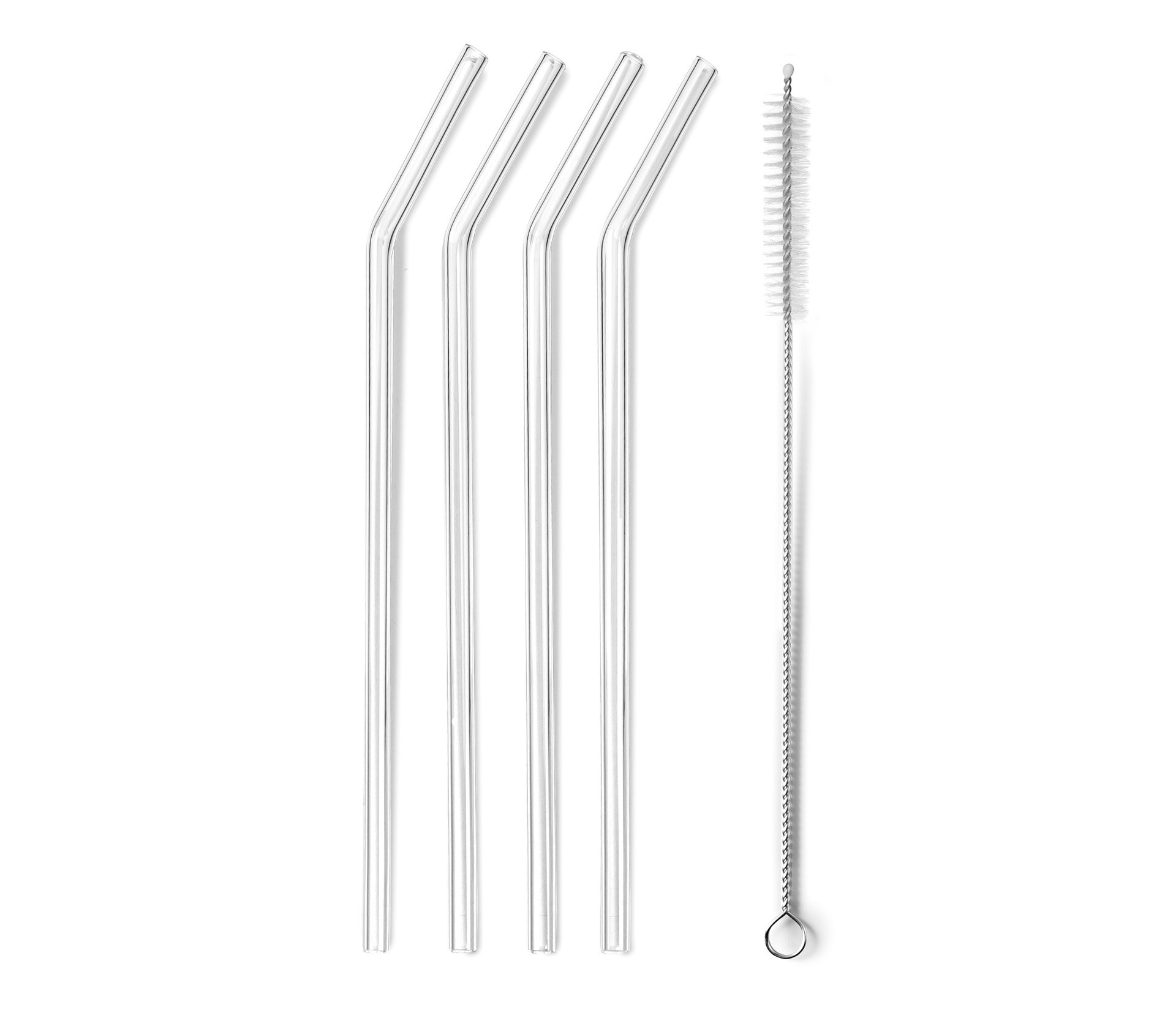 Set 4 pajitas cristal 20CM con limpiador. Lacor 63133