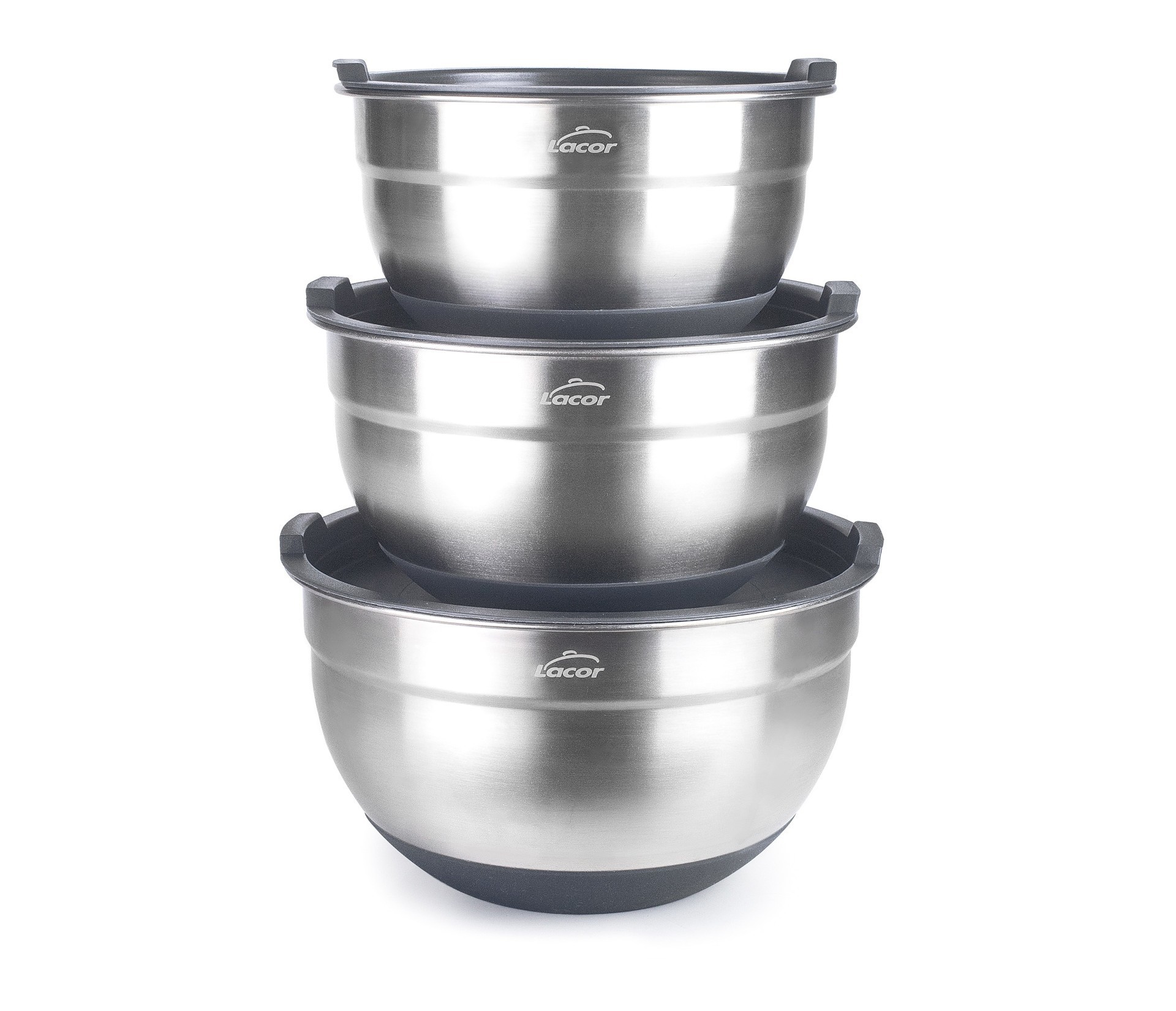 Set 3 boles antideslizantes 16-18-20CM. Lacor 60050