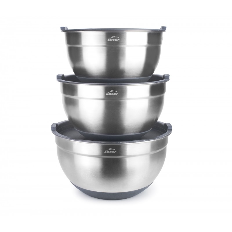 Set 3 boles antideslizantes 20-22-24CM. Lacor 60051