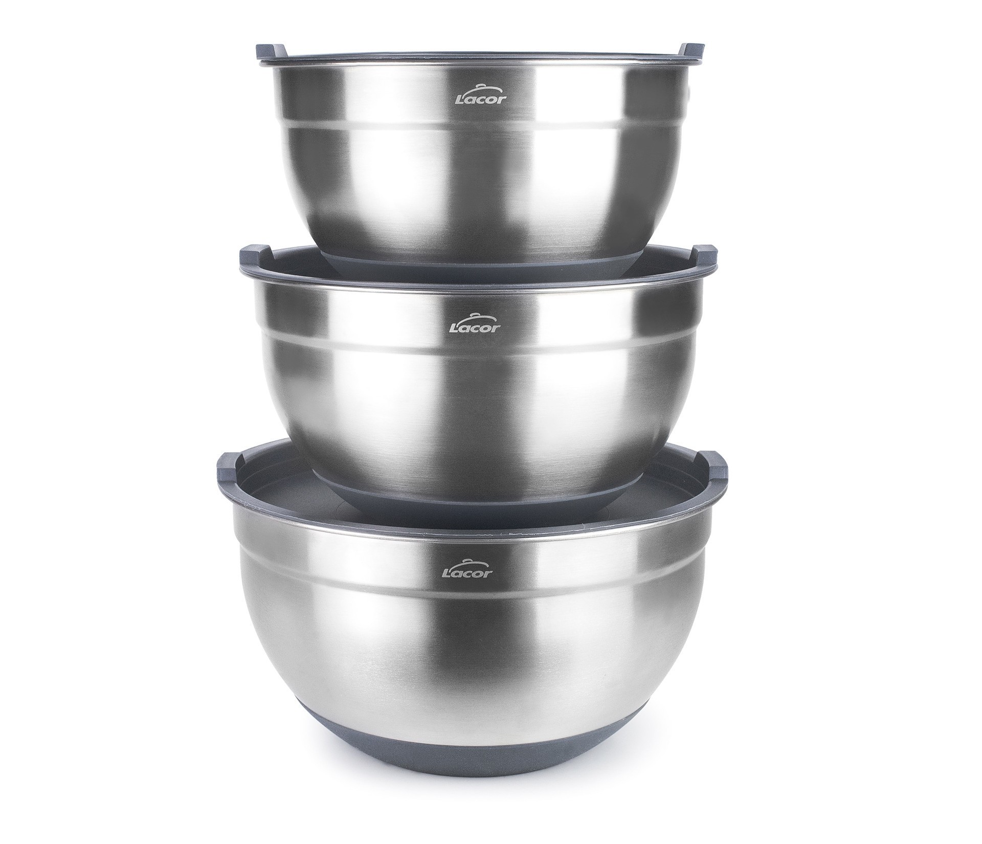 Set 3 boles antideslizantes 20-22-24CM. Lacor 60051