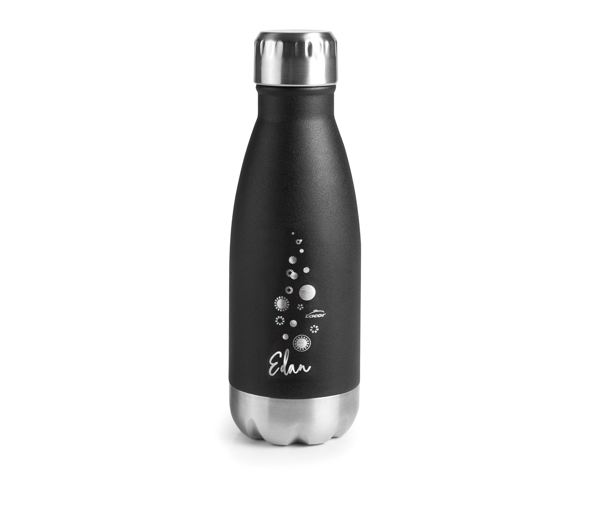 Botella inox negra edan 260ML. Lacor 62536