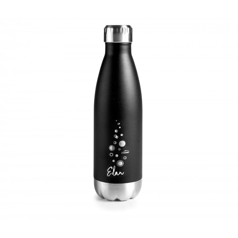 Botella inox negra edan 500ML. Lacor 62537