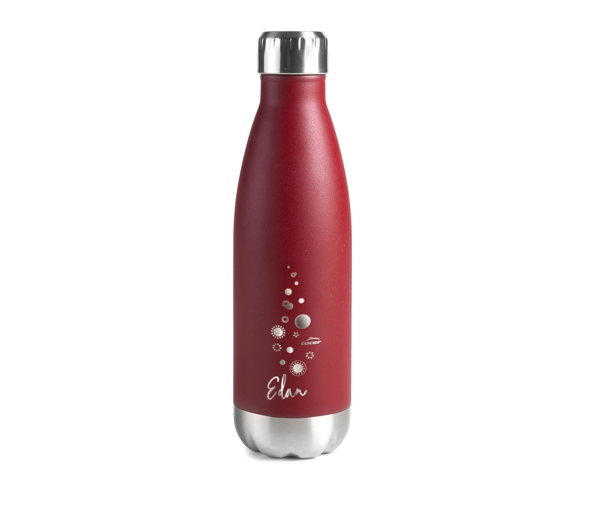 Botella inox roja edan 500ML. Lacor 62547