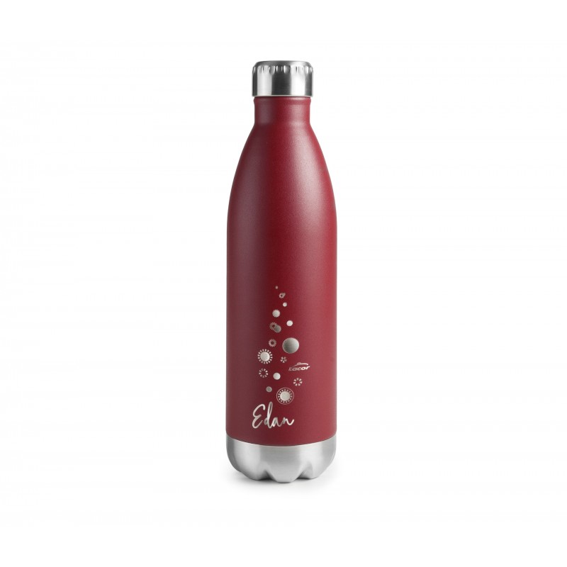 Botella inox roja edan 750ML. Lacor 62548