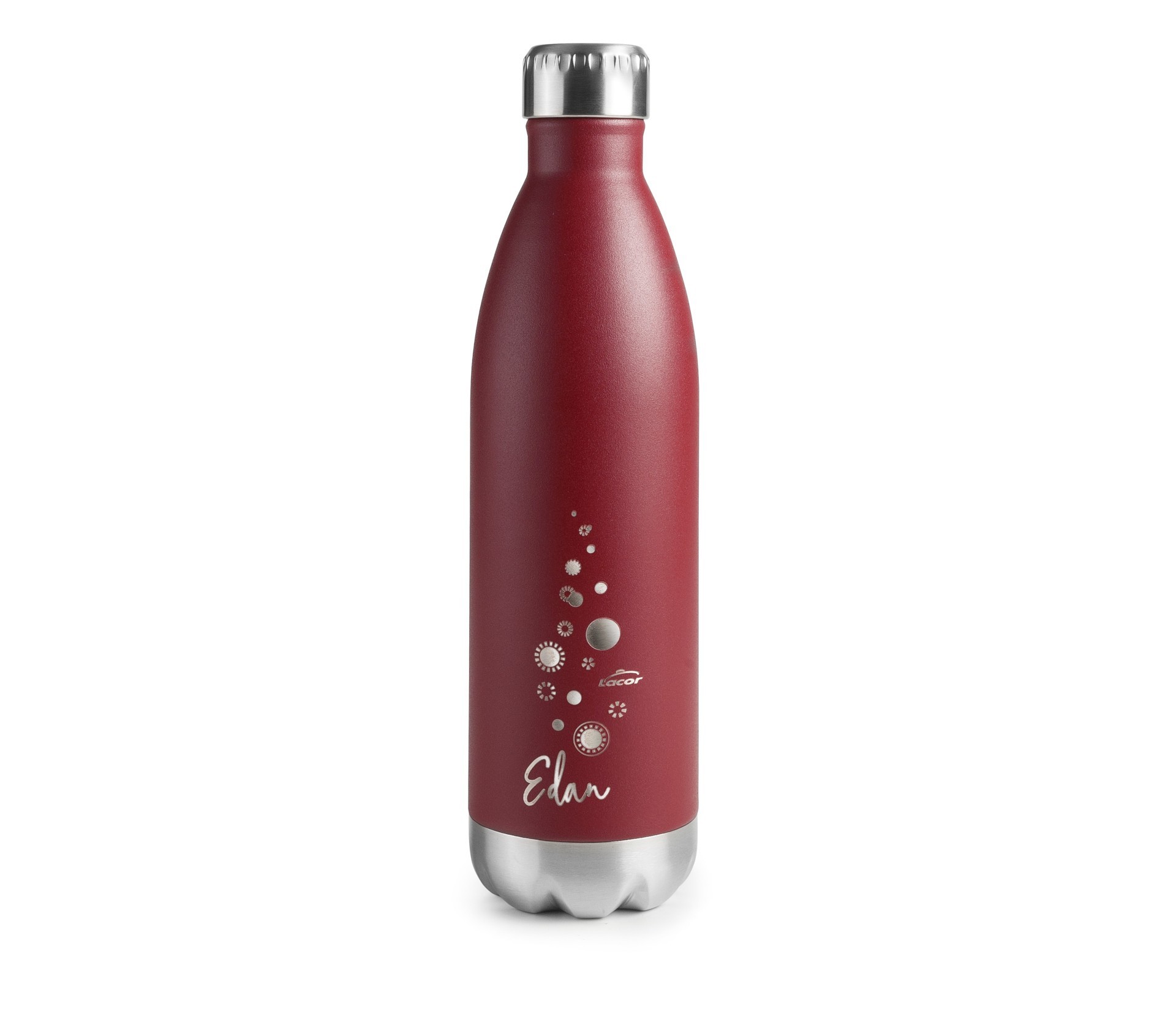 Botella inox roja edan 750ML. Lacor 62548