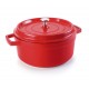 Cacerola roja aluminio fundido D28 cms. Lacor 25928
